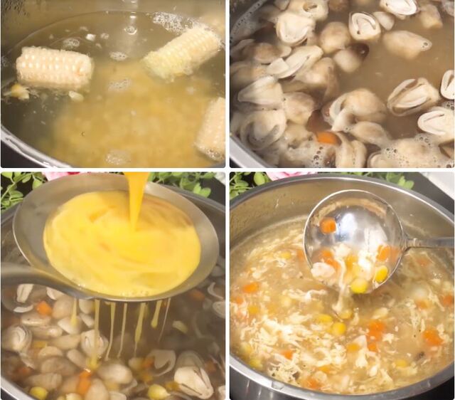 Cách nấu súp tôm bắp
